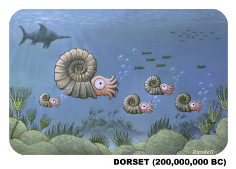 Jurassic scene, painted by Robert Randell